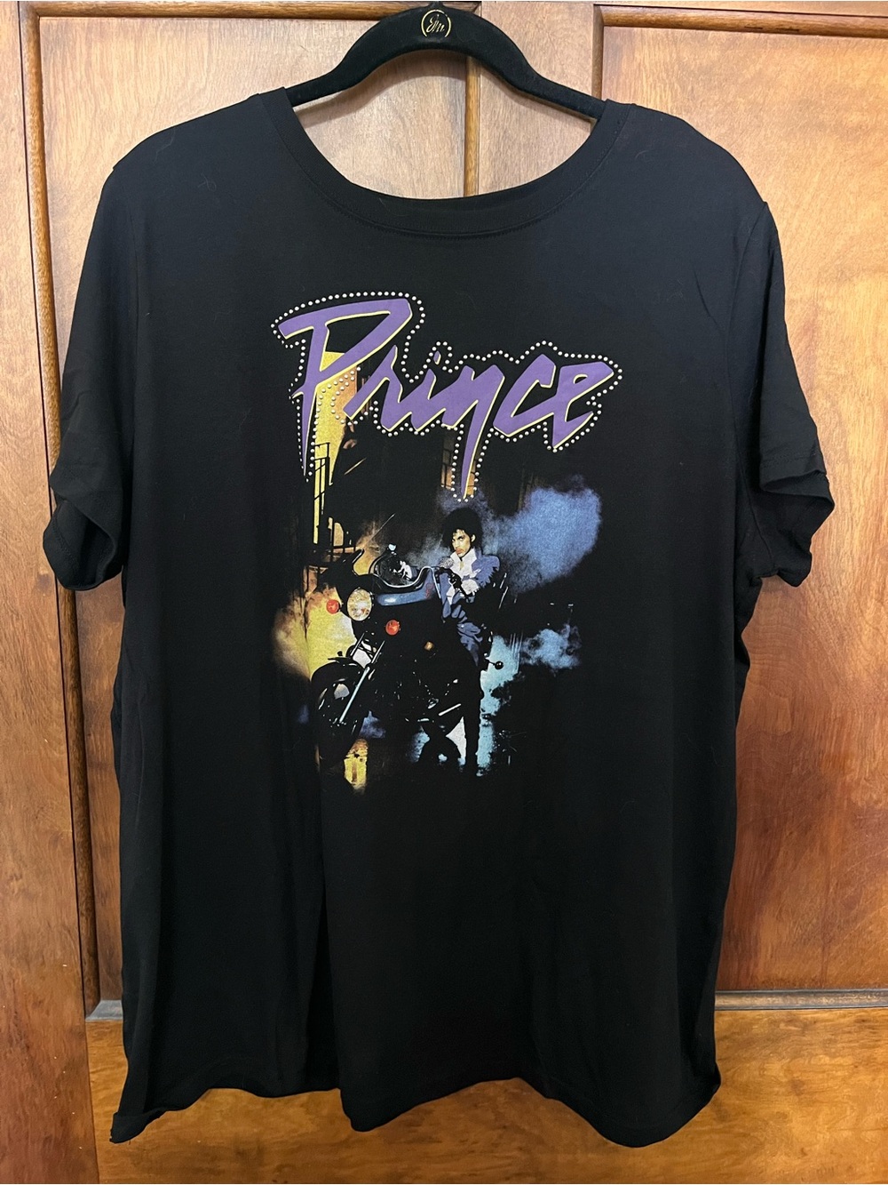 torrid Black Tee with Purple Prince Logo. Plus size 18/20